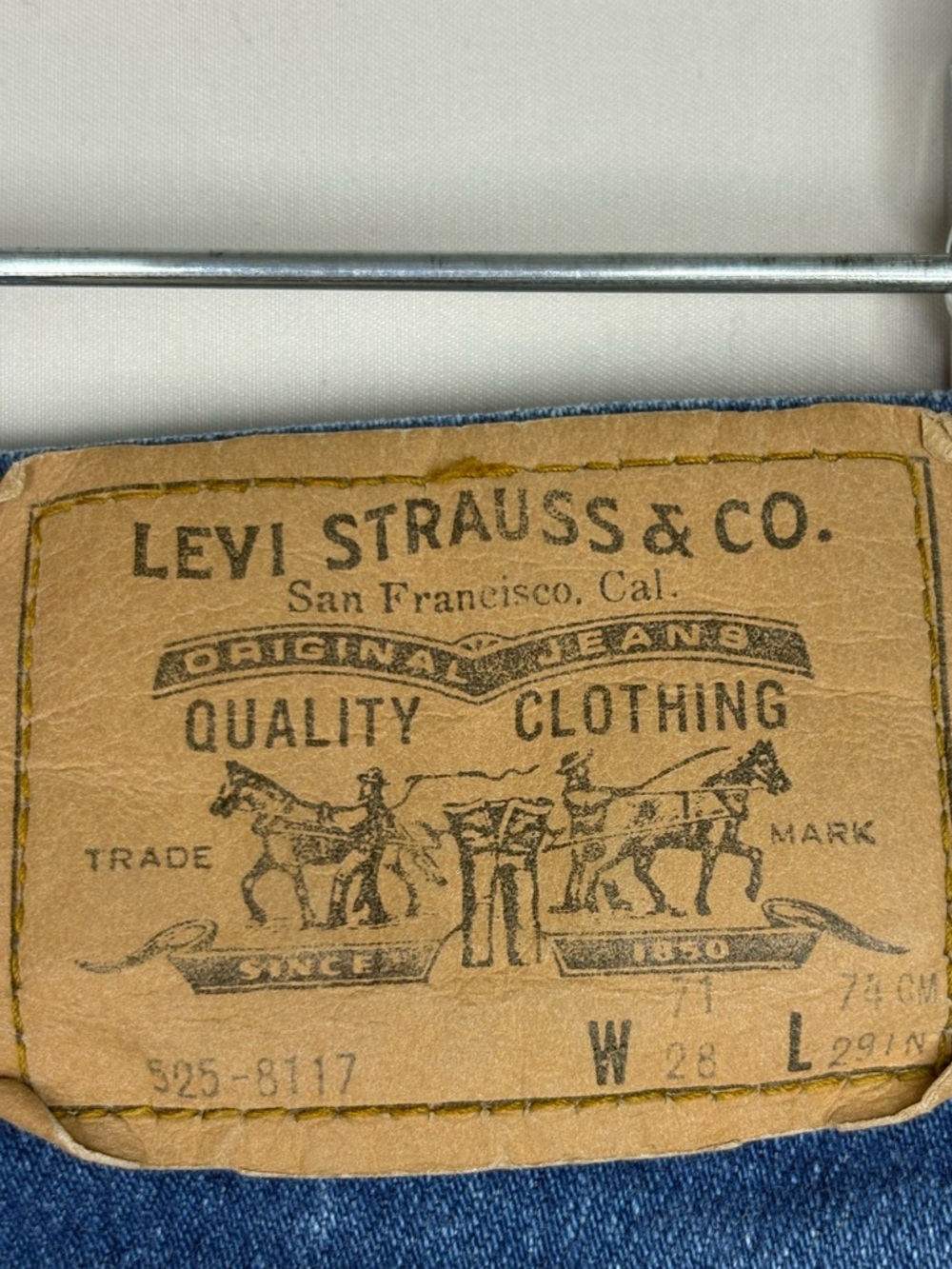 Vintage 90s Levi’s 525 High Rise Straight Leg Jeans W28 L29 Medium Wash - Picture 7 of 13